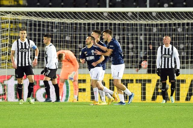 Milan Radin slavi gol protiv Partizana (©Starsport)